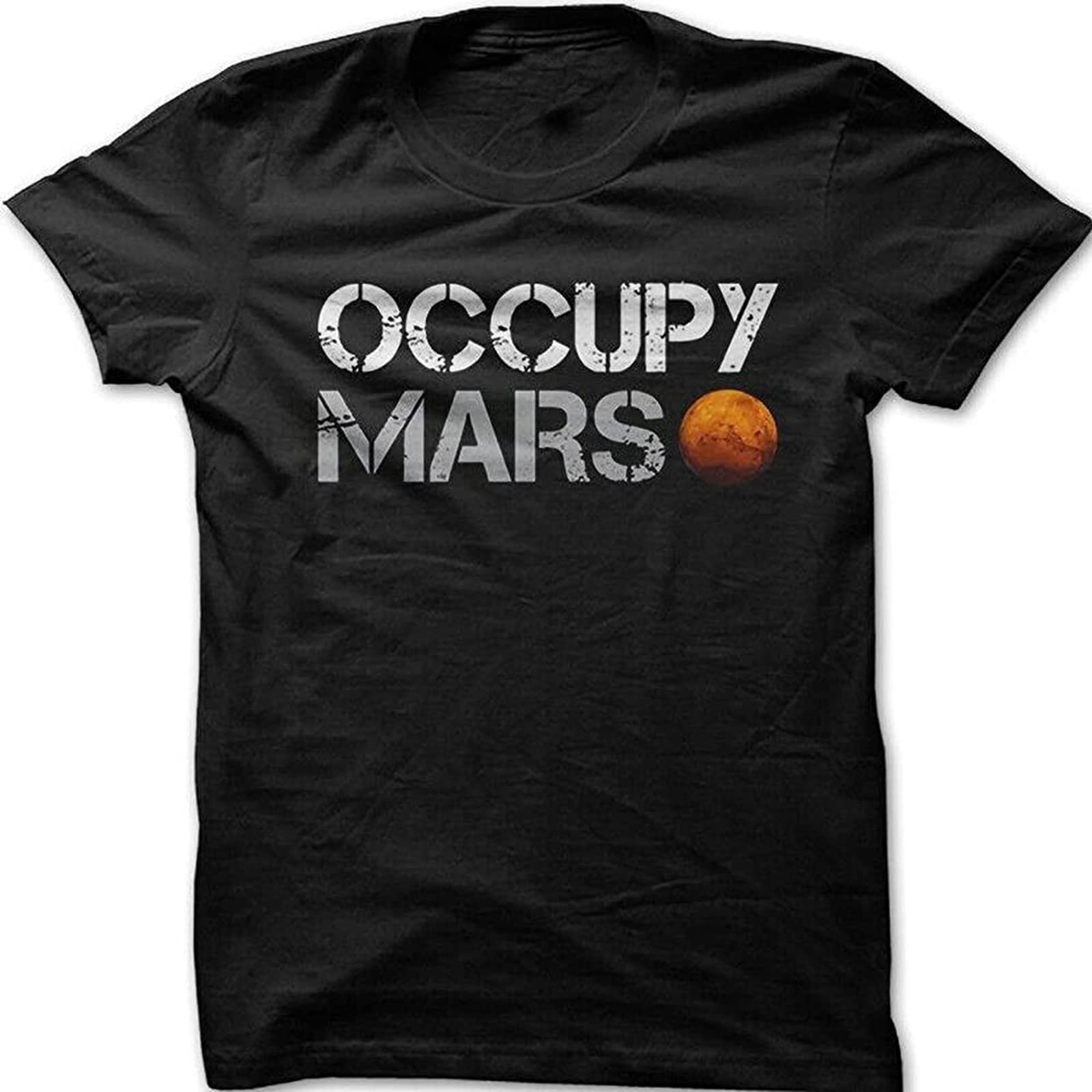 DOXUEZH Occupy Mars As Worn by Elon Musk Printed T-Shirt 9076