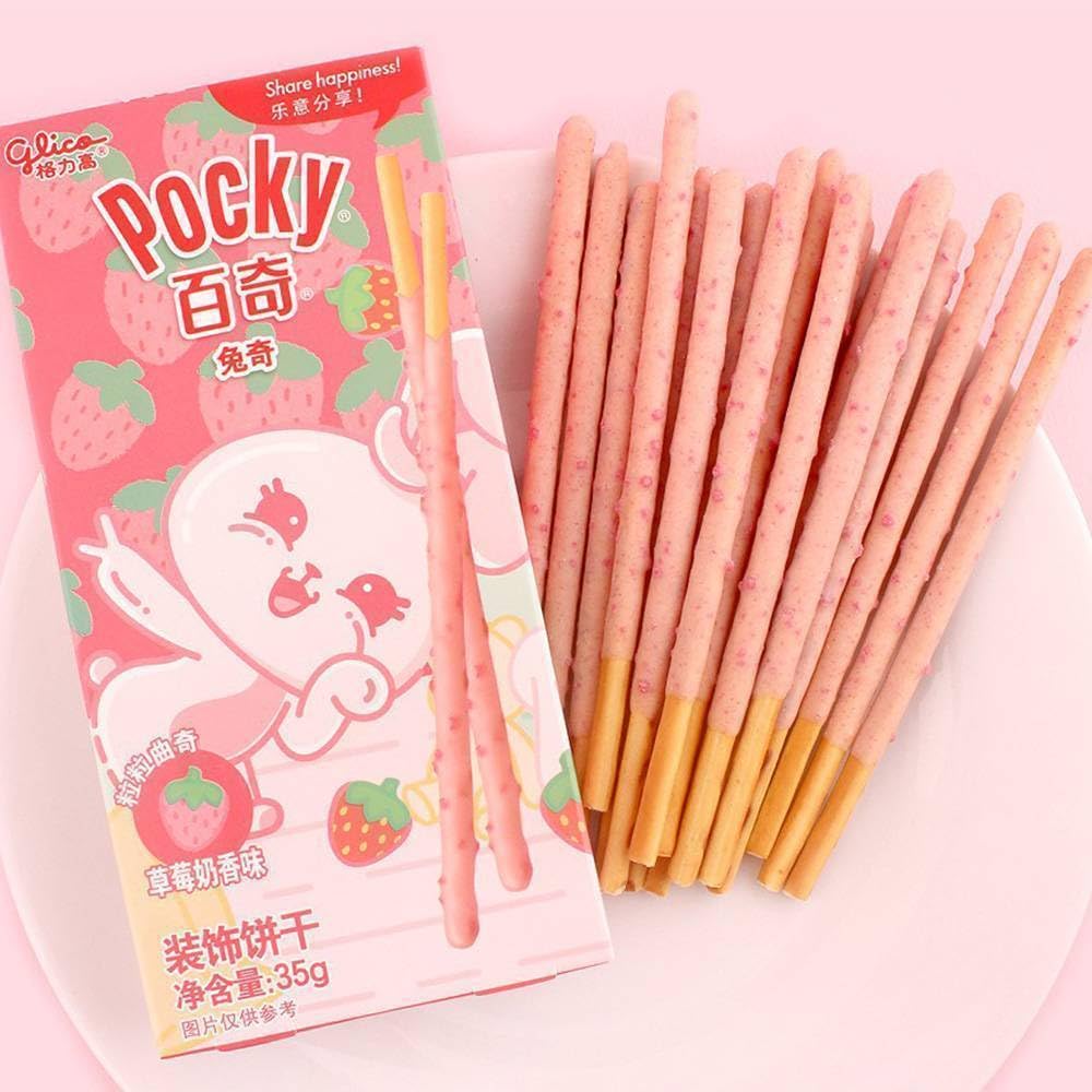 Pocky Glico • Gusto Budino e Banana • Confezione 35 Grammi • Tea Soul