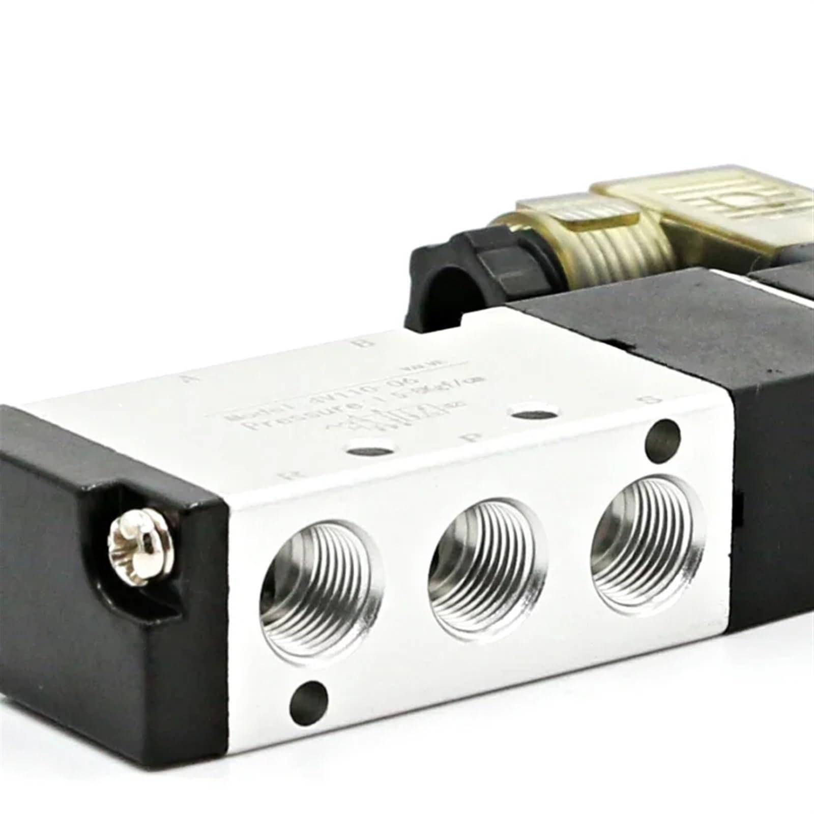 Zawór elektromagnetyczny Multi-Way Combination 4V110-06 Stacje kolektorowe DC 12 V 24 V AC220 V z okuciami 5-portowe 2-pozycyjne zawory elektromagnetyczne (DC 12 V, 6 rzędów 8 mm)