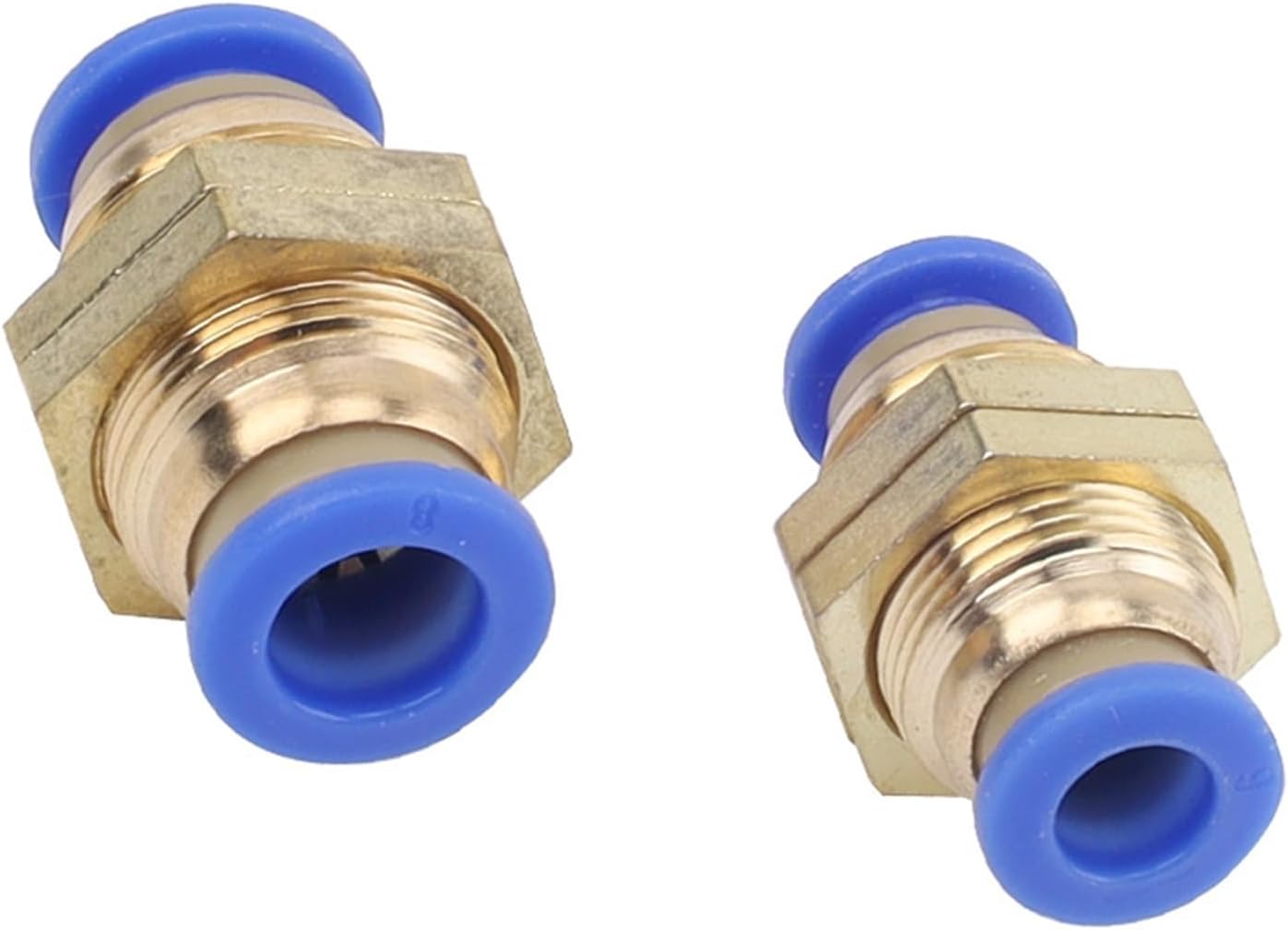 Pneumatic Blue Threaded Quick Joint PM Partition Straight Through Insert Pipe PM4/6/8/10/12/16mm 1Pcs(PM-4(blue)))
