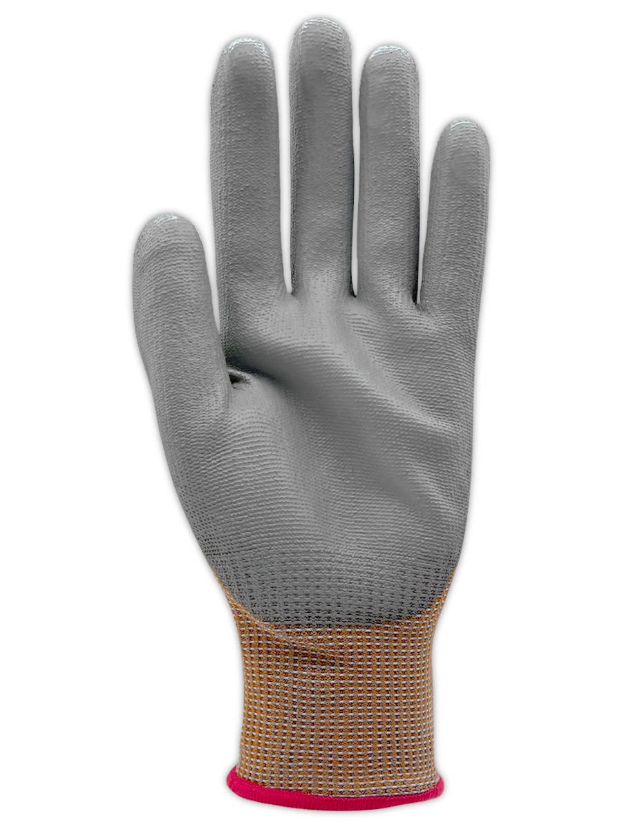 MAGID D-ROC ANSI A5 DX+ Technology Polyurethane Coated Work Gloves, 36 Pairs, Size 8/Medium, DXPG52