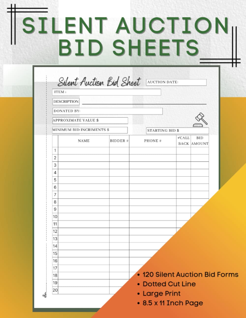 silent-auction-bid-sheets-120-large-print-forms-fundraising-events-and-charity-auctions-bidders-information-log-track-buyers-name-phone-numbers-call-back-request-and-bid-amounts-publishing-workforce-amazon-com-books for Free Printable Silent Auction Bid Sheet Word Doc Silent Auction Bid Sheets 120 Large Print Forms: Fundraising Events and Charity Auctions Bidders Information Log. Track Buyers Name, Phone, Numbers, Call Back Request, and Bid Amounts.: Publishing, Workforce: Amazon.com: Books for Free Printable Silent Auction Bid Sheet Word Doc