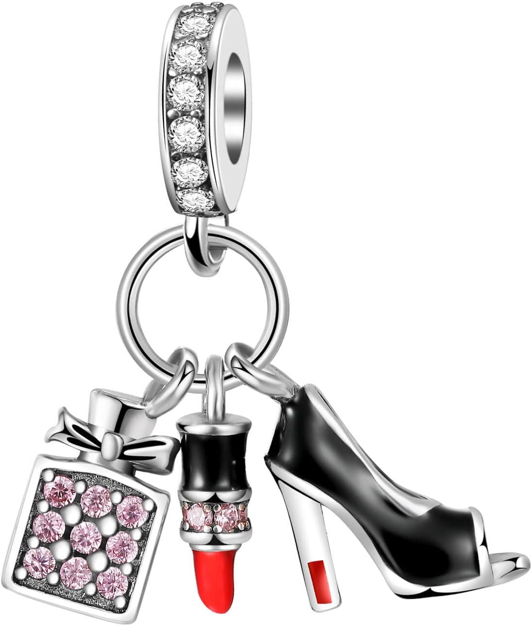LUXILLA Family Love Mother Daughter Grandma Charm 925 Sterling Silver fits Bracelets Necklace Pendant Bead Charms Jewelry Gift for Women Family Friends