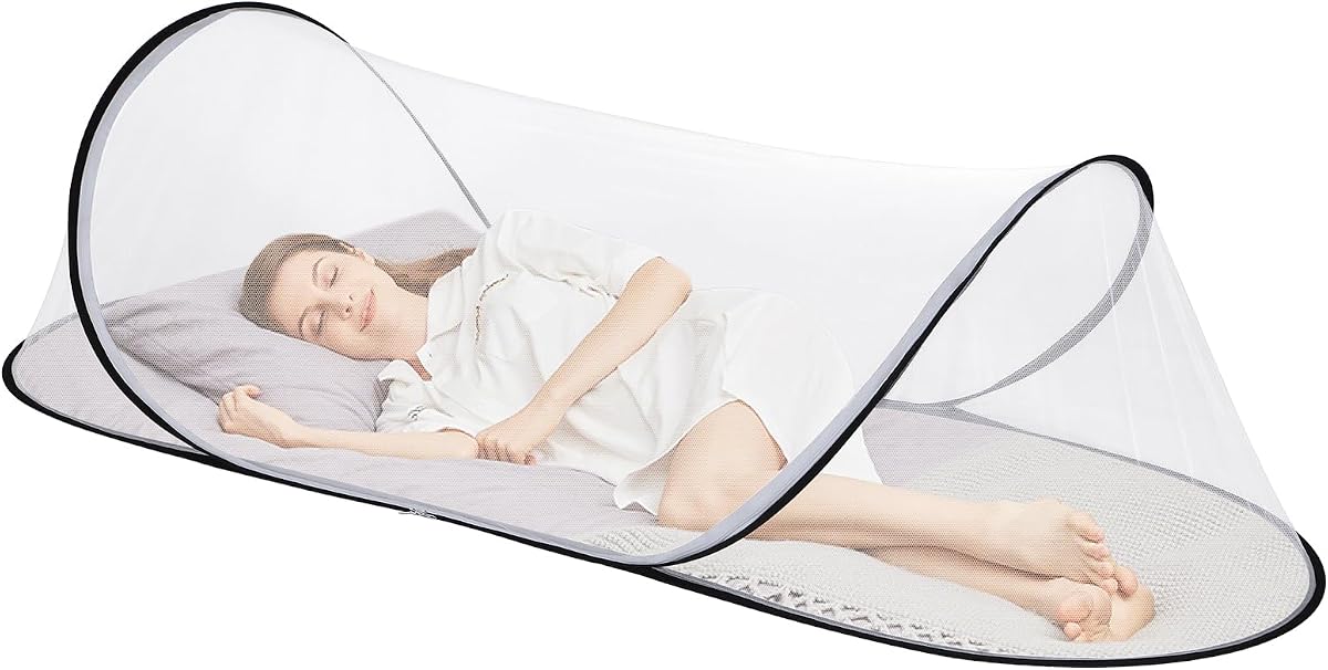 Mosquitera emergente grande de 78,7 x 31,5 x 23,6 pulgadas, mosquitera para cama, tienda de campaña portátil plegable para mosquitos, adecuada para dormitorio de adultos, uso para acampar al aire libre