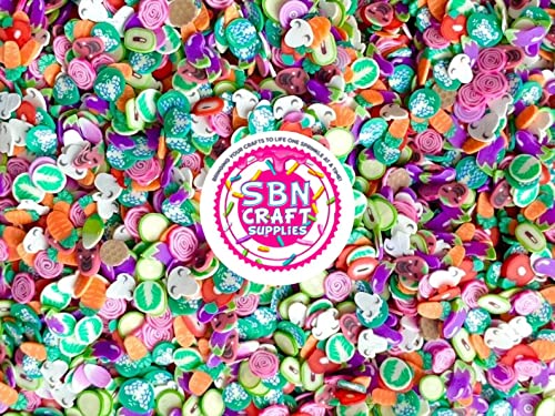50g Garden Salad Vegetable Fake Sprinkles Clay Sprinkle for Slime decoden cookies Fake Candy Sweets Sugar Sprinkles | DIY Polymer Clay Fimo Slice | Fake Baking Supplies | Slime by Nasir Slime Supplies
