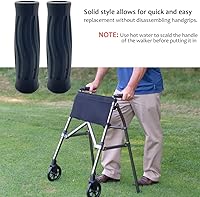 Vista 3 de Rollator Hand Grips Replacement for Elderly & Disabled - Rolling Walker Handle Cushions Compatible with 0.9"-0.95" ID Handle, 2 Pcs