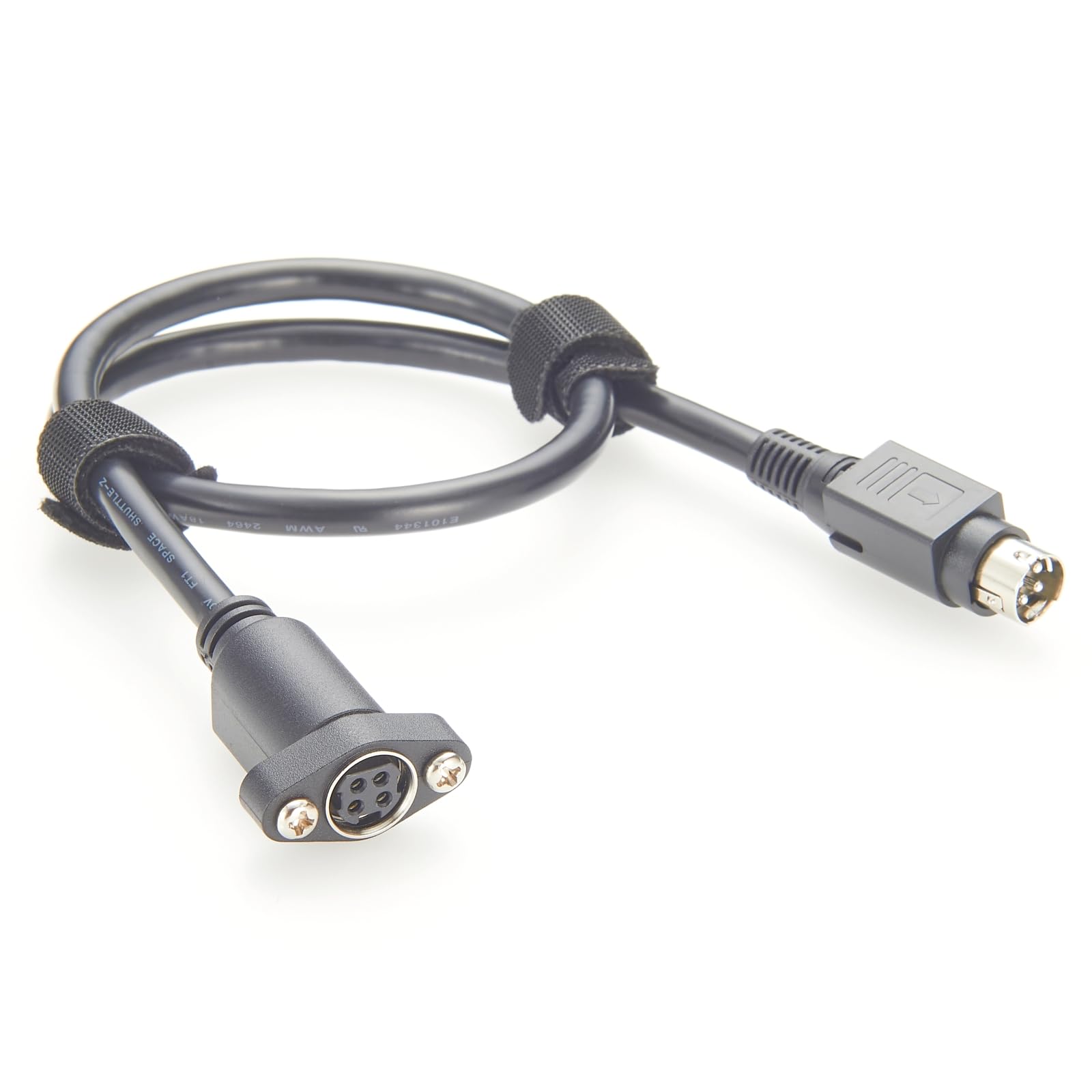 Amazon | DIN 4ピン DC電源ケーブル フランジパネルマウント オス-メス