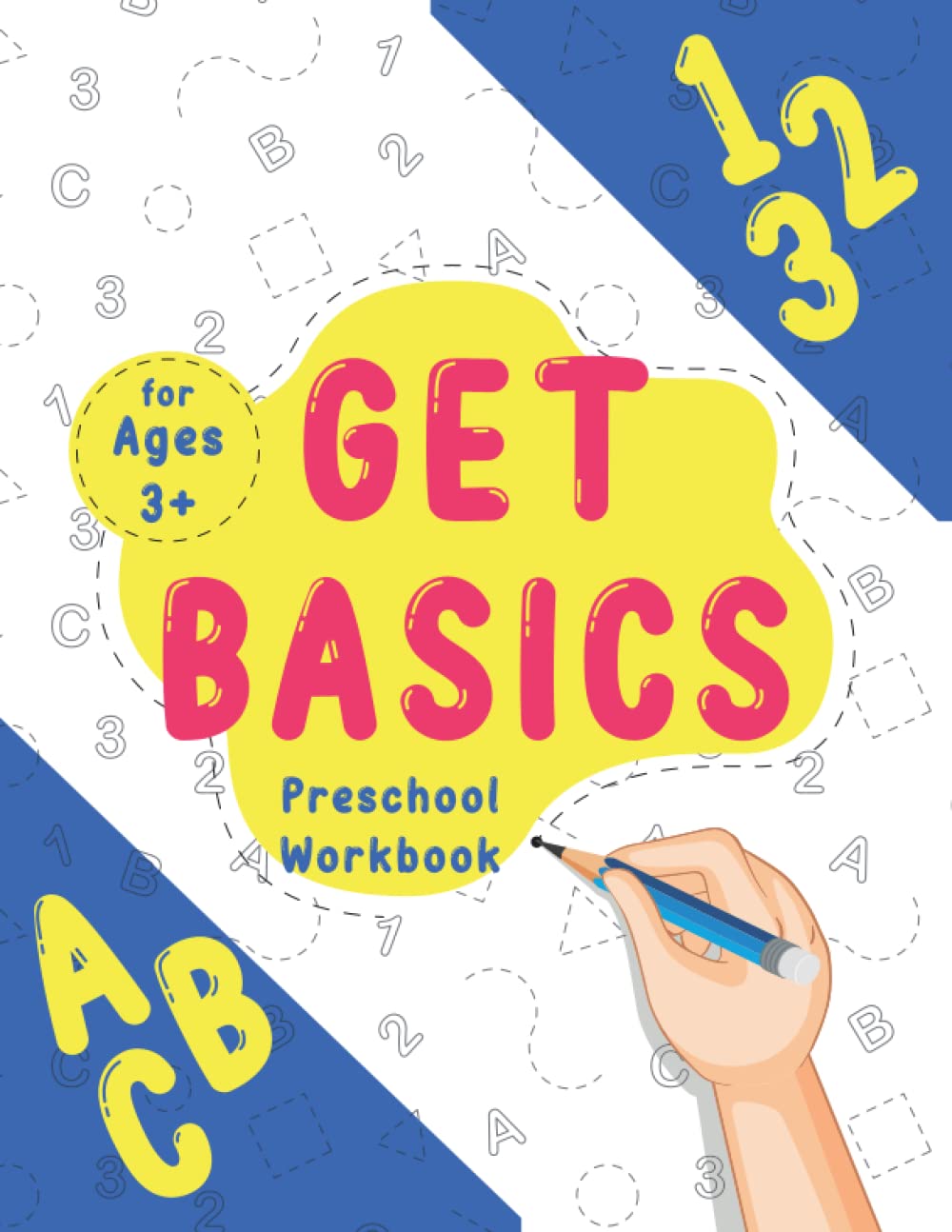 GET BASICS: Preschool Workbook Early Activities Pen-control, Pre-Writing, Line-Tracing, Coloring for Kids | Pre-Kindergarten Grade Essential Skills ... ABC Animals, Shapes Tracing | Ages 3-5