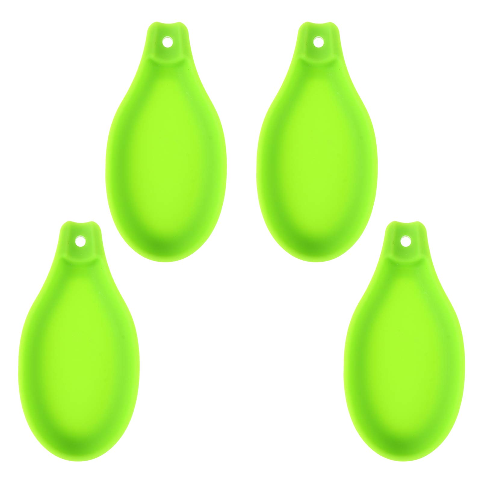 Hemoton 4pcs Spoon Holders Practical Saucer Plates for Utensil Organization - to Clean for Kitchen Counter and Cooking Space