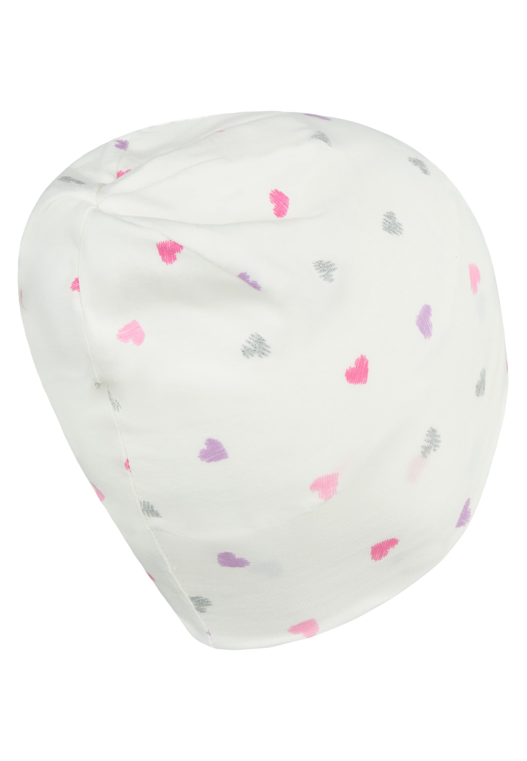 Sterntaler Beanie Herzchen – Beanie aus weichem Jersey mit glitzernden Herzchen, Zwei Tragevarianten, anschmiegsam und bequem