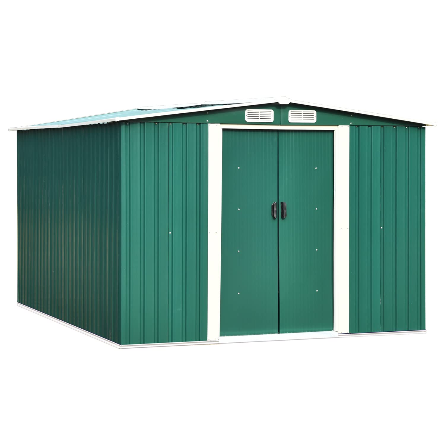Buy 10 x 8 FT Metal Outdoor Storage Shed, Outdoor Metal Garden Shed