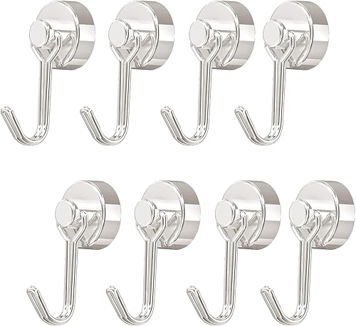 Donanim Ganchos magnéticos, gancho magnético de neodimio resistente, 30 libras, para colgar herramientas de cocina, refrigerador, parrilla, cocina, Donanim Ganchos magnéticos, gancho magnético de neodimio resistente, 30 libras, para colgar herramientas de cocina, refrigerador, parrilla, cocina,