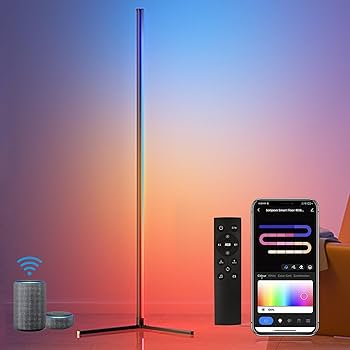 フロアライト 間接照明 フロアスタンド LEDランプ RGB リモコン 照明器具 Amazon.co.jp : RGB フロアランプ 間接照明 Alexa対応 高さ155cm