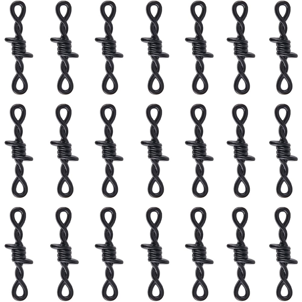SUNNYCLUE1 Box 40Pcs Celtic Knot Charm Bulk Infinity Connector Charms Gothic Witch Alloy Black Small Thorn Lucky Link Pendants for Jewelry Making Supplies DIY Necklace Bracelet Earring Adult Gift