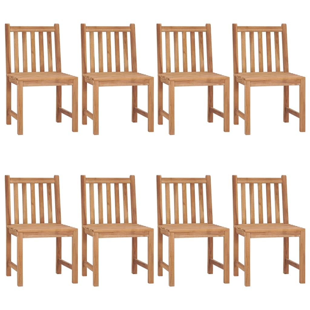 Generico Sedie da Giardino con Cuscini 8 pz in Legno Massello di Teak,Mobili da Giardino,Mobili e sedie da Giardino,Sedie da giardino-3073167