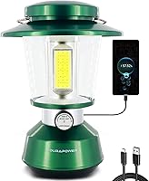 Durapower 2800 Lumen Rechargeable LED Camping Lantern - 5400mAh Power Bank, IP44 Waterproof, 20 Hour Battery, Emergency Light