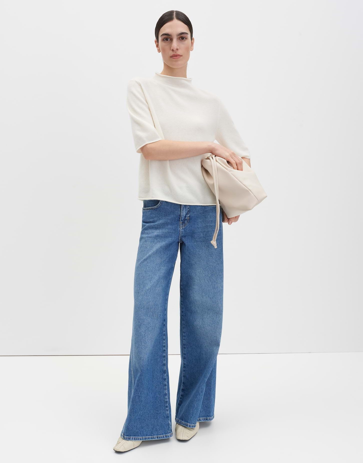 someday Damen Pullover | TUMEA Regular Kurzarmpullover aus Reiner Wolle