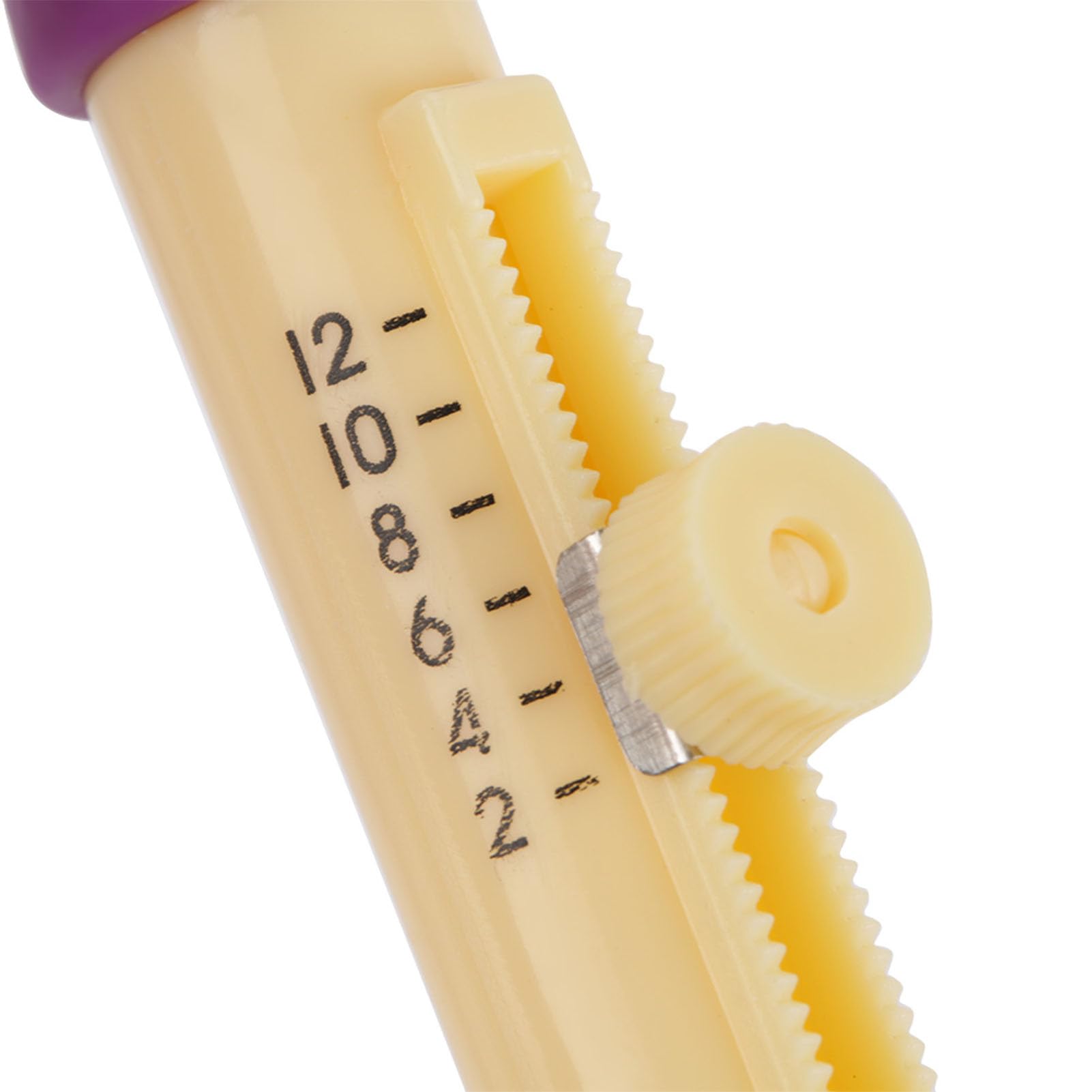 Embroidery Punch Needle Premium Stainless Steel Adjustable Length Needle Pen Kit with 3 Sizes for DIY Craft Textile Decoration Yellow Purple Green 11.8cm (Yellow and Purple Gradient)