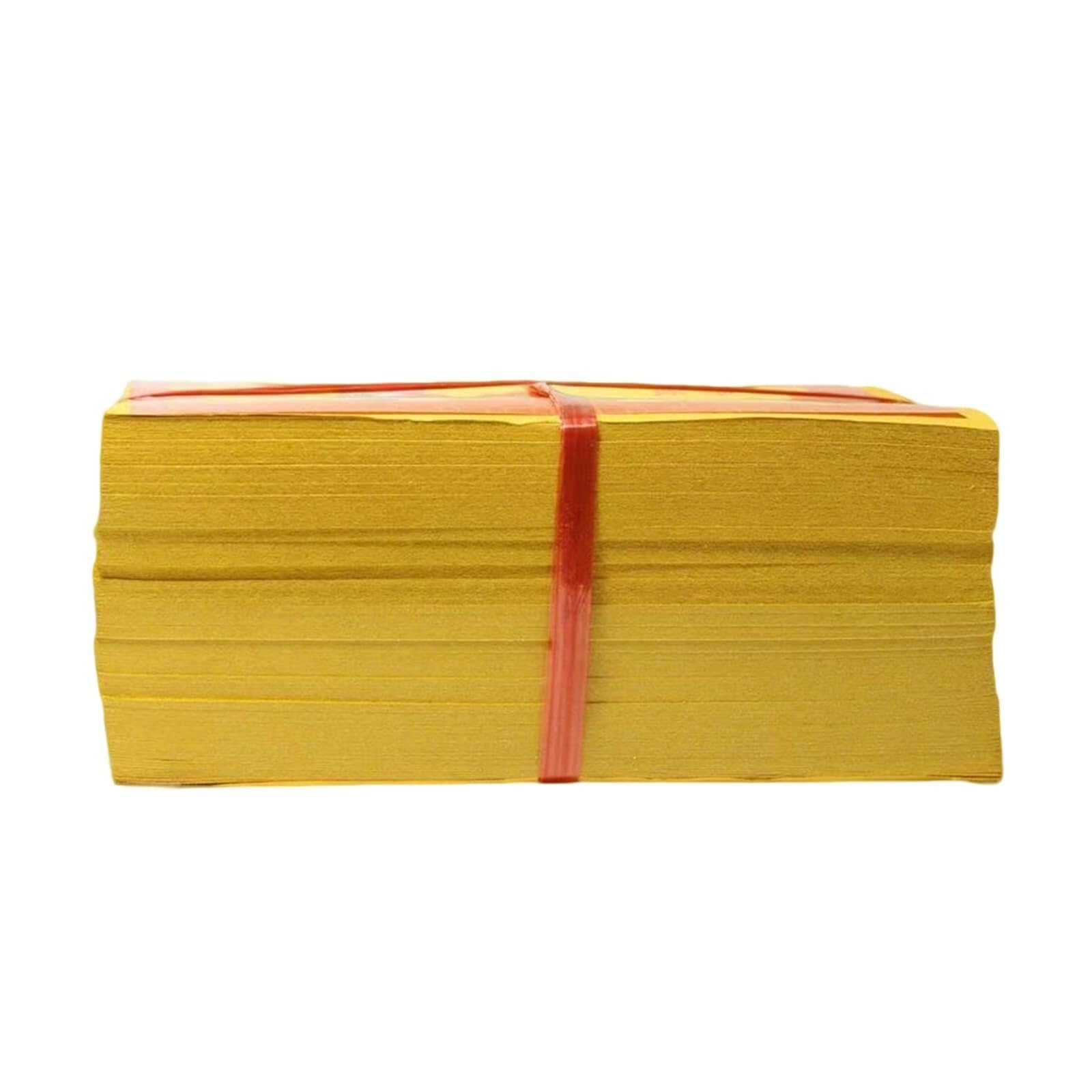 Pieniądze Przodka Papier Joss Z Złotą Folią, Do Palenia Pieniędzy Przodków, Do Kultu Przodków Artykuły Pogrzebowe(160 bundles)