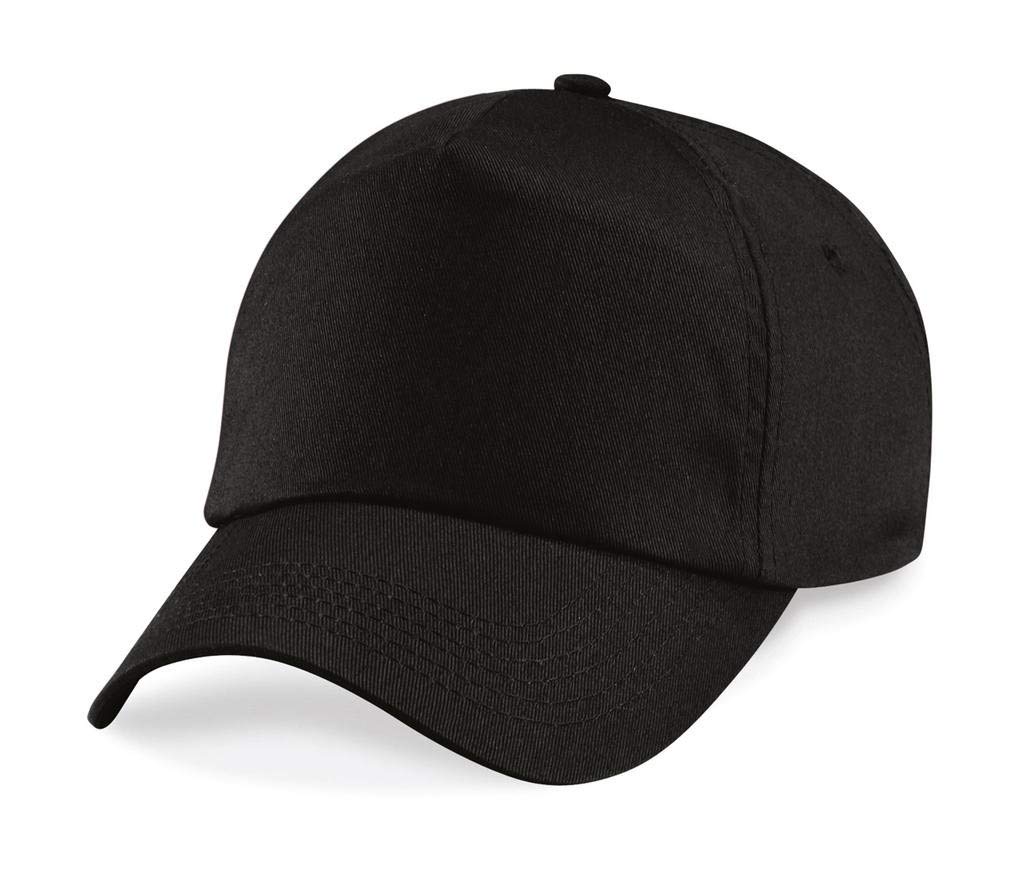 Beechfield Black Original Junior B10b 5 Panel Cap, One Size