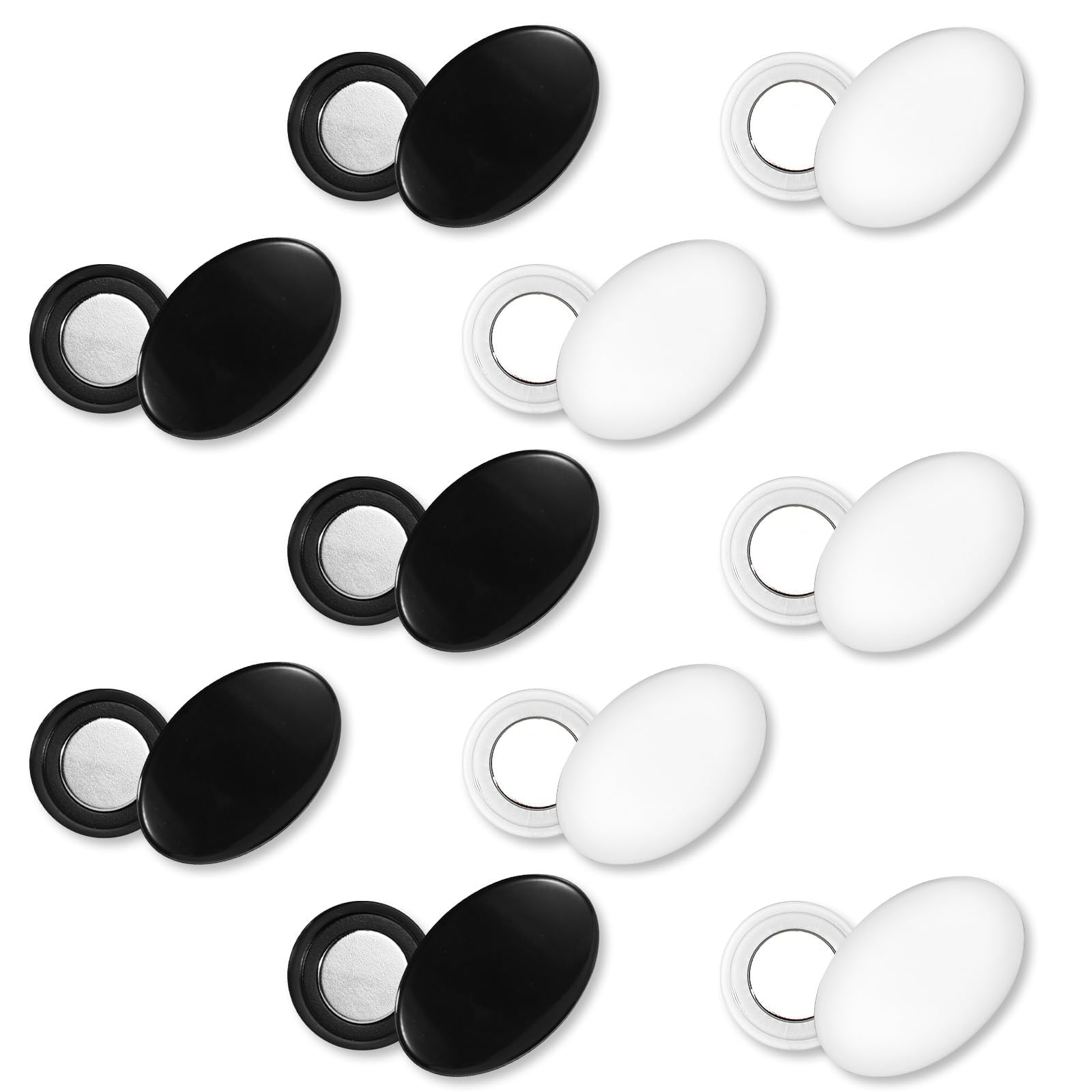 10 Pairs Magnetic Race Bib Clips – Marathon & Triathlon Bib Holders, Strong Running Bib Buckles, No-Pin Racing Bib Fixing Clips for Runners, Cycling & Field Competitions
