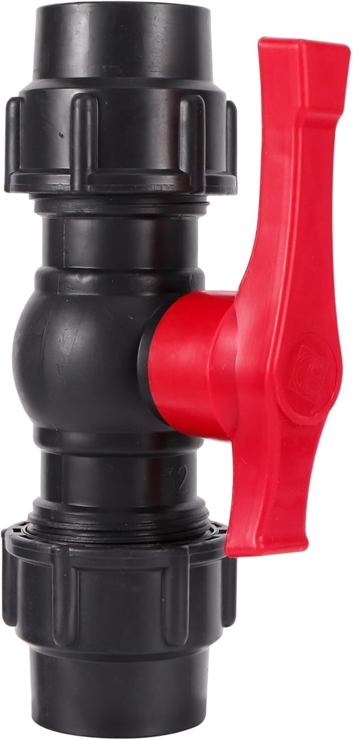 20-50mm バルブ PE パイプ クイックコネクタ エルボ 縮小水パイプジョイント 1個(Cross,50mm)