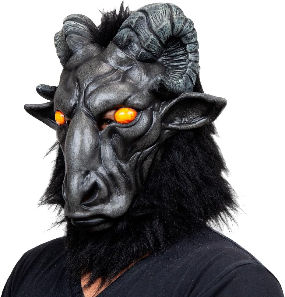Ghoulish Productions Baphomet Mask - Latex Halloween Mask, One Size, Adult, Devil's Line