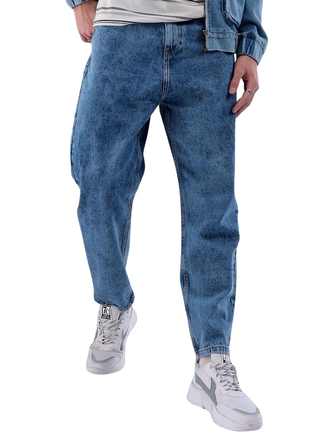 the indian garage co Men Loose Tapered Solid Mid-Rise Jeans-picture-15