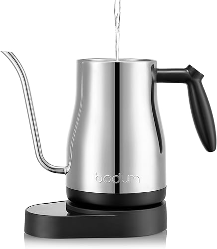 Miniatura 2 de Bodum Hervidor de agua eléctrico de cuello de cisne bistró de 34 onzas, para verter sobre café y té, control de temperatura con pantalla Wi-Fi,