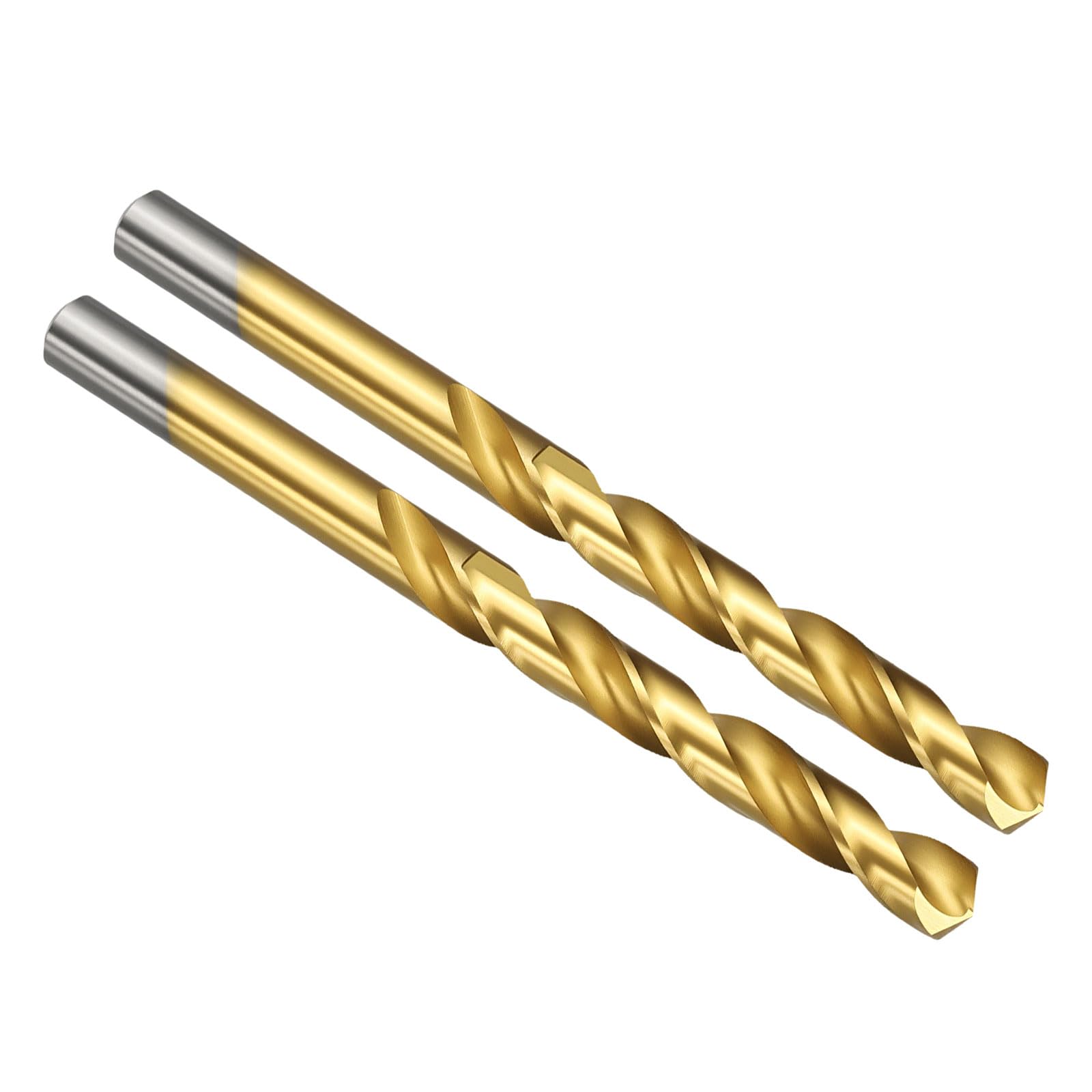 PATIKIL Letter t Drill Bit, M42 8% Cobalt High-Speed Steel Jobber Straight Shank 135° Titanium Nitride (TiN) Coated for Hard Metal Stainless Steel - 2 Pack — image 1