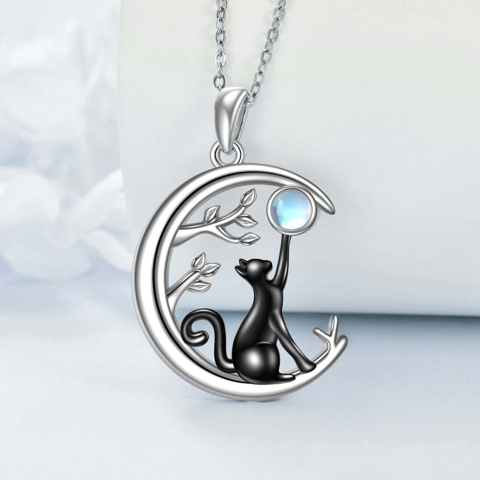 JERWLI Tier Halskette Sterling Silber Esel Golden Retriever Giraffe Hund Panda Koala Otter Highland Cow Waschbär Häschen Geschenk für Anhänger