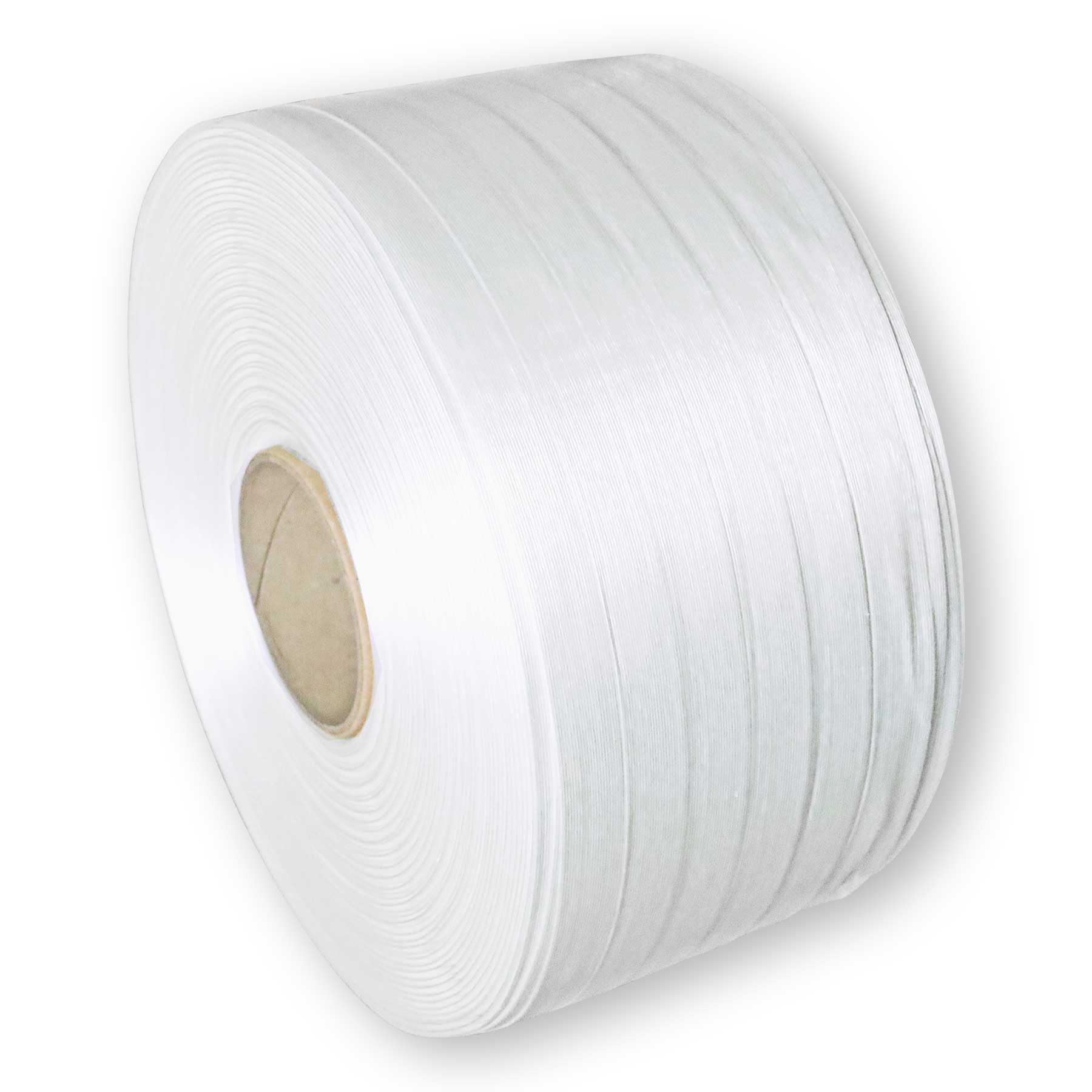 2 Rollen 16mm Polyester Kraftband | 450kg Bruchlast | 850m Bandlänge | Polyesterband für optimale Ladungssicherung | alternativ als wetterfestes Holzbündel Band oder Ballenpressenband