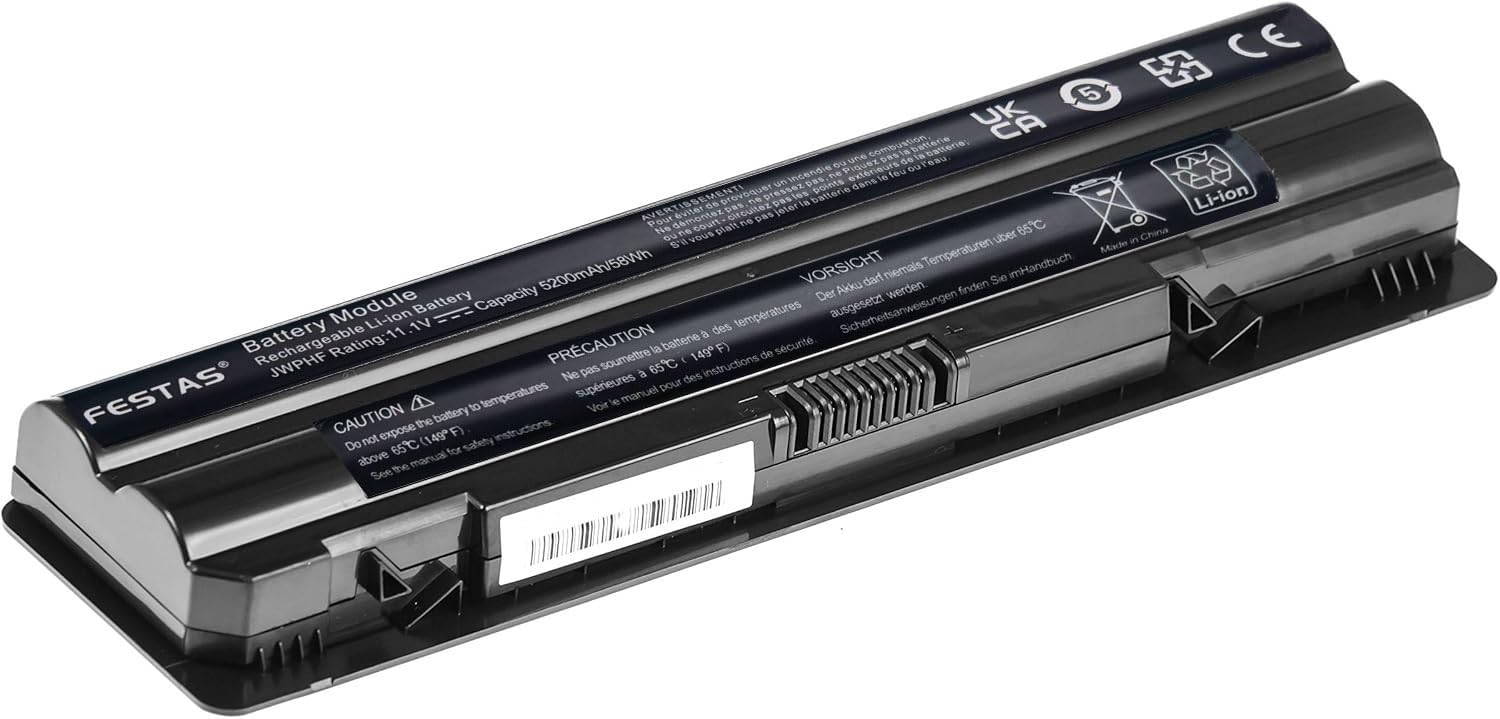 Batteria FESTAS 11.1V 5200mAh Per Dell XPS 15/17 Serie | Compatibile Con J70W7, R795X E 312-1123 - 3