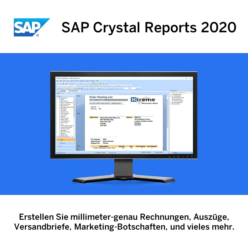 SAP Crystal Reports 2020 Reporting software | Standard | PC | PC Aktivierungscode per Email
