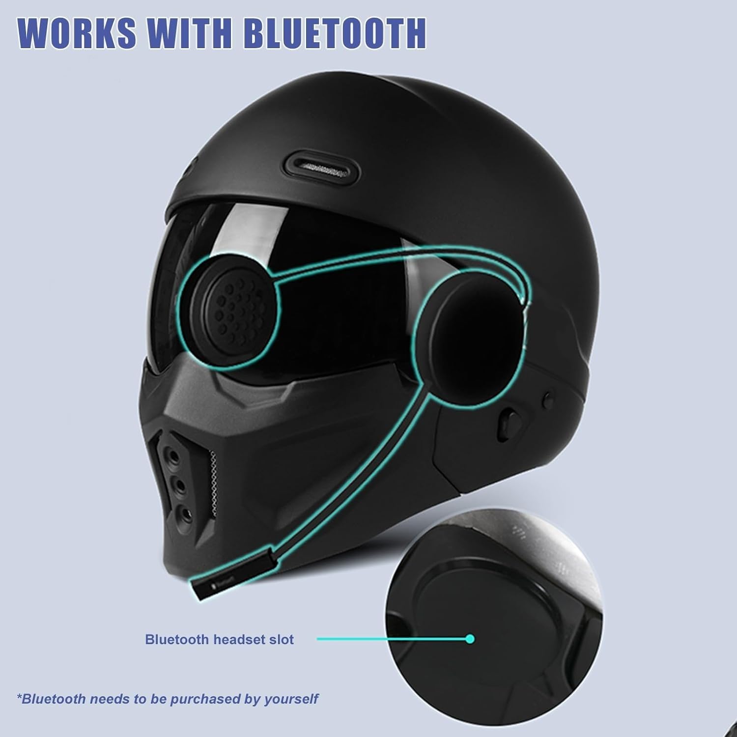Caschi moto integrali Casco 3/4 jet per uomo e donna con visiera parasole omologato C-1,M (57-58cm)