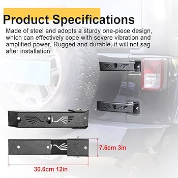 Jeep Wrangler JK ジープラングラー テールゲート 強化ヒンジ Amazon | 高耐久 テールゲートヒンジセット 2007-2018 ジープ