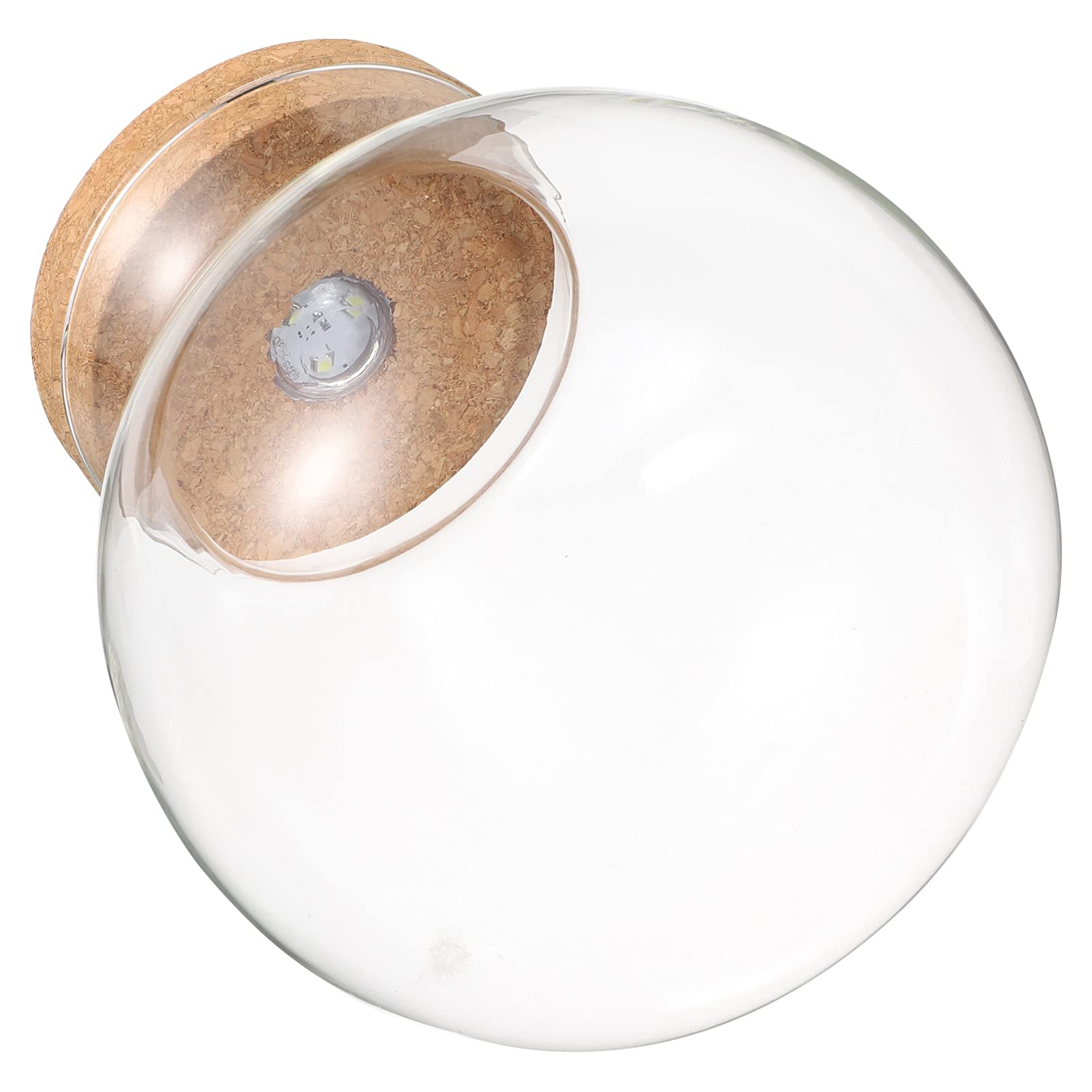 TEHAUX Glass Bottles Glass Cork Bottles Cork Stopper Glass Bottles and LED Light Terrarium Display Glass for DIY Wedding Party Mason Jars Crafts Christmas Decoration ? Number 3 ? Small Glass Jars