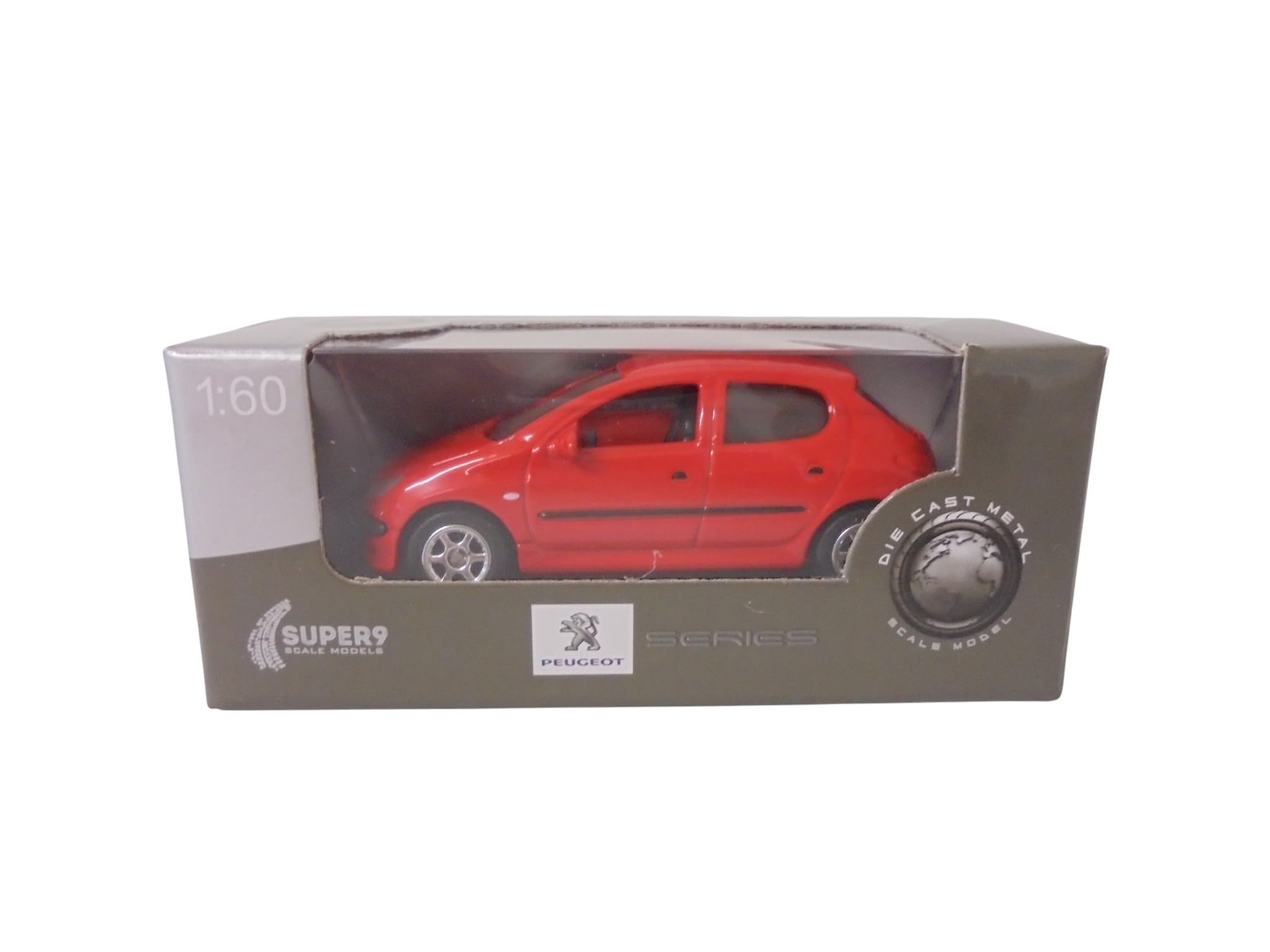 OPO 10 - Voiture Miniature Compatible avec Peugeot 206 échelle 1:64 3 inches 7,5cm Welly SUP37 - 1