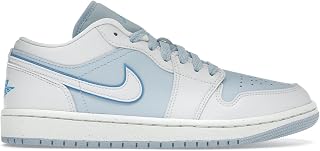 Nike Women's Air Jordan 1 Low UNC Basketball Shoe, Sail/Dk Powder Blue-ice, 8 UK