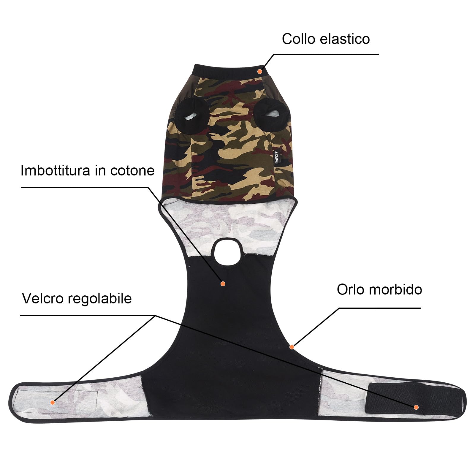 Jiupety Body Cane Post Operatorio Femmina Integrato Regolabile, Morbido e Confortevole, Body Tuta Chirurgico Cane Femmina, Verde, XXL