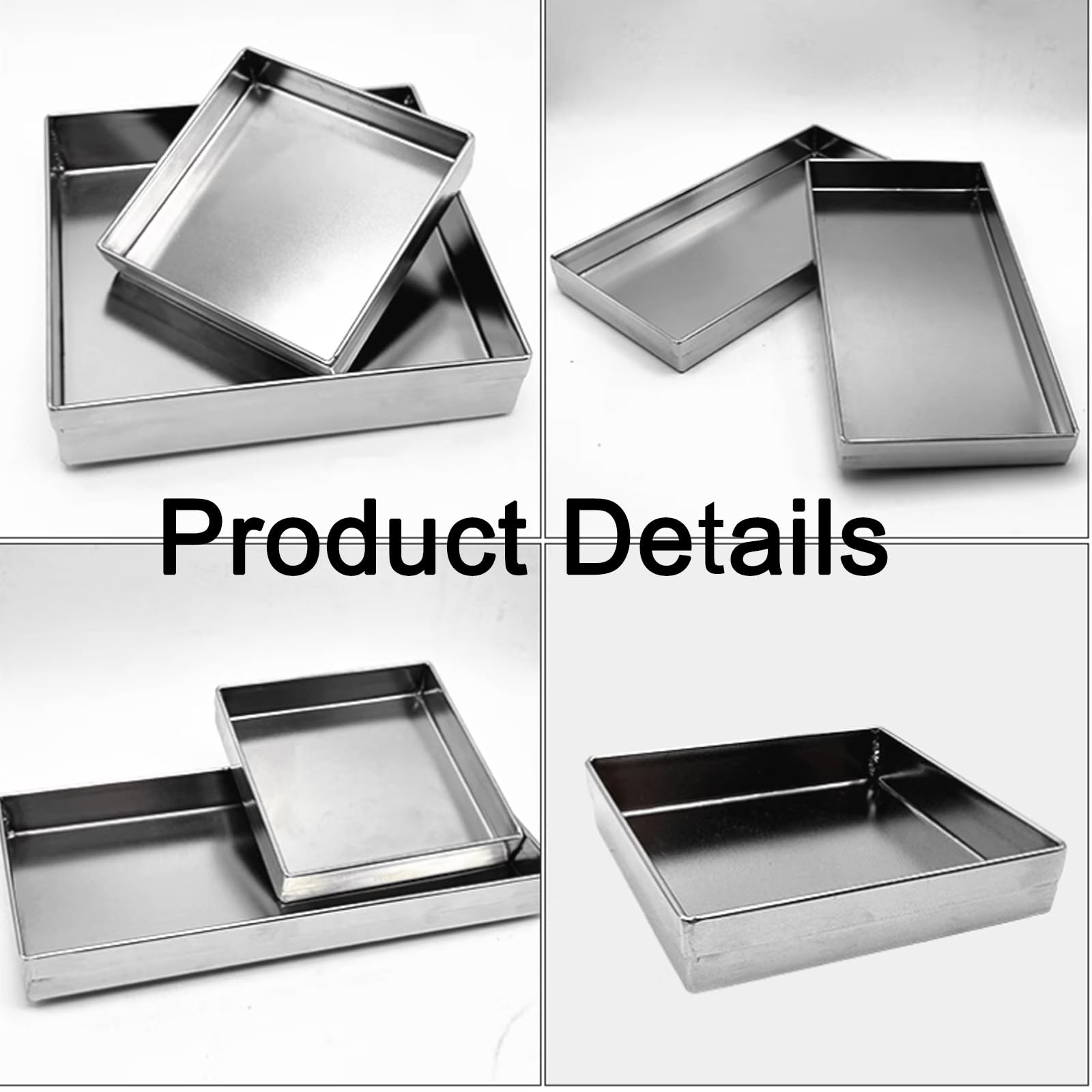 Bandeja de Goteo para Lavadora, Bandejas de Acero Inoxidable para Plantas, de Goteo Multiusos para Cocina, Lavandería, Alimento para Mascotas y Más, Sin Orificios(90x90x5cm(35.4x35.4x2.0in))