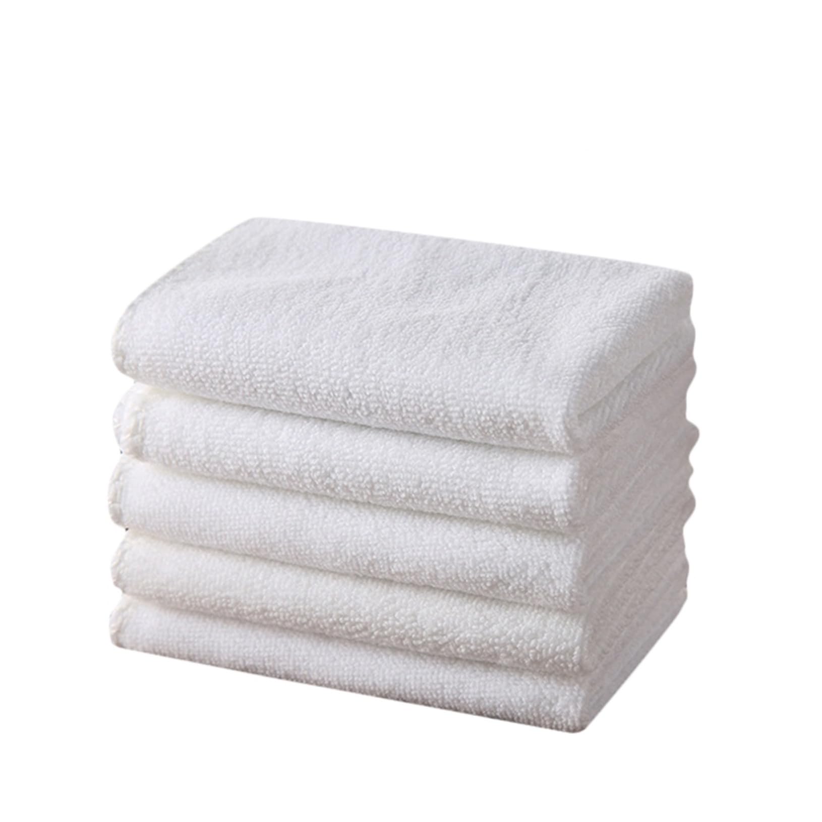 Tissu 35 g/m² serviettes visage anti-humidité lot de 10 carrés de coton blanc