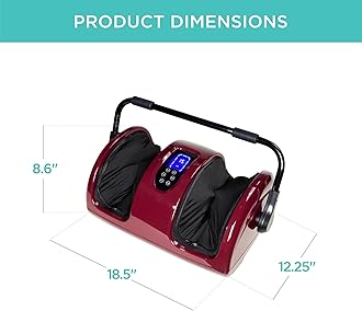 Best Choice Products Heated Shiatsu Foot Massager for Pain Relief, Plantar Fasciitis, Neuropathy, Blood Circulation w/Compact Design - Burgundy