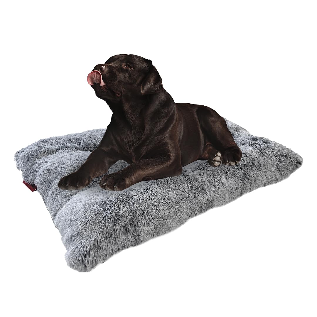 Dog Bed WITH LOVE, Washable, Crate Mattress, Calming Fluffy, Anti Anxiety, Deluxe Plush Mat with Anti-Slip Bottom, Size XL 95x65x12cm