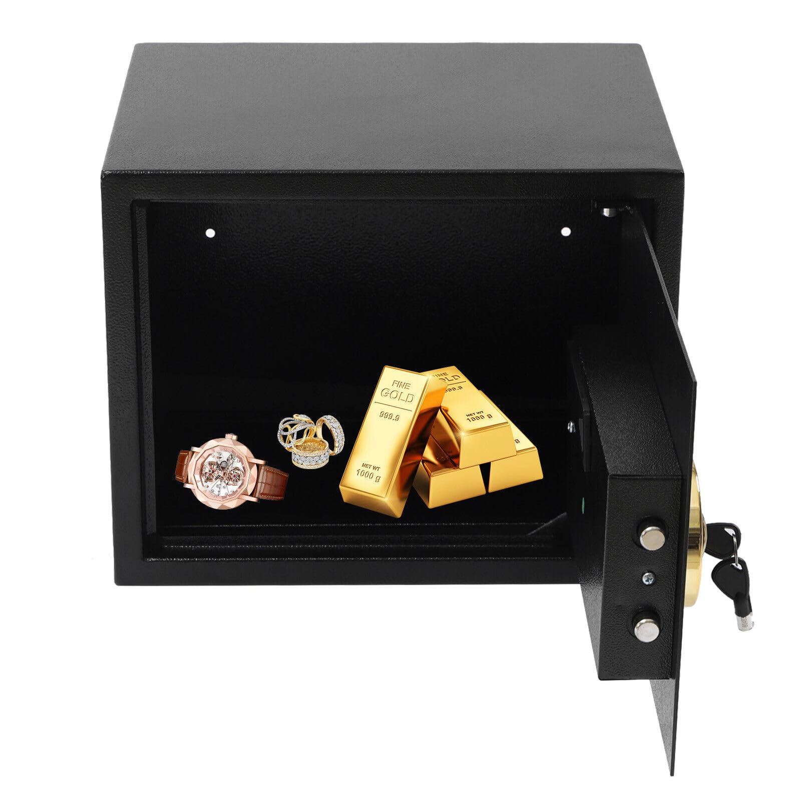 Coffre-fort de 30 l - Résistant au feu - Avec porte-monnaie étanche - Niveau de sécurité avec serrure à combinaison - Coffre-fort numérique pour maison - Coffre-fort mural