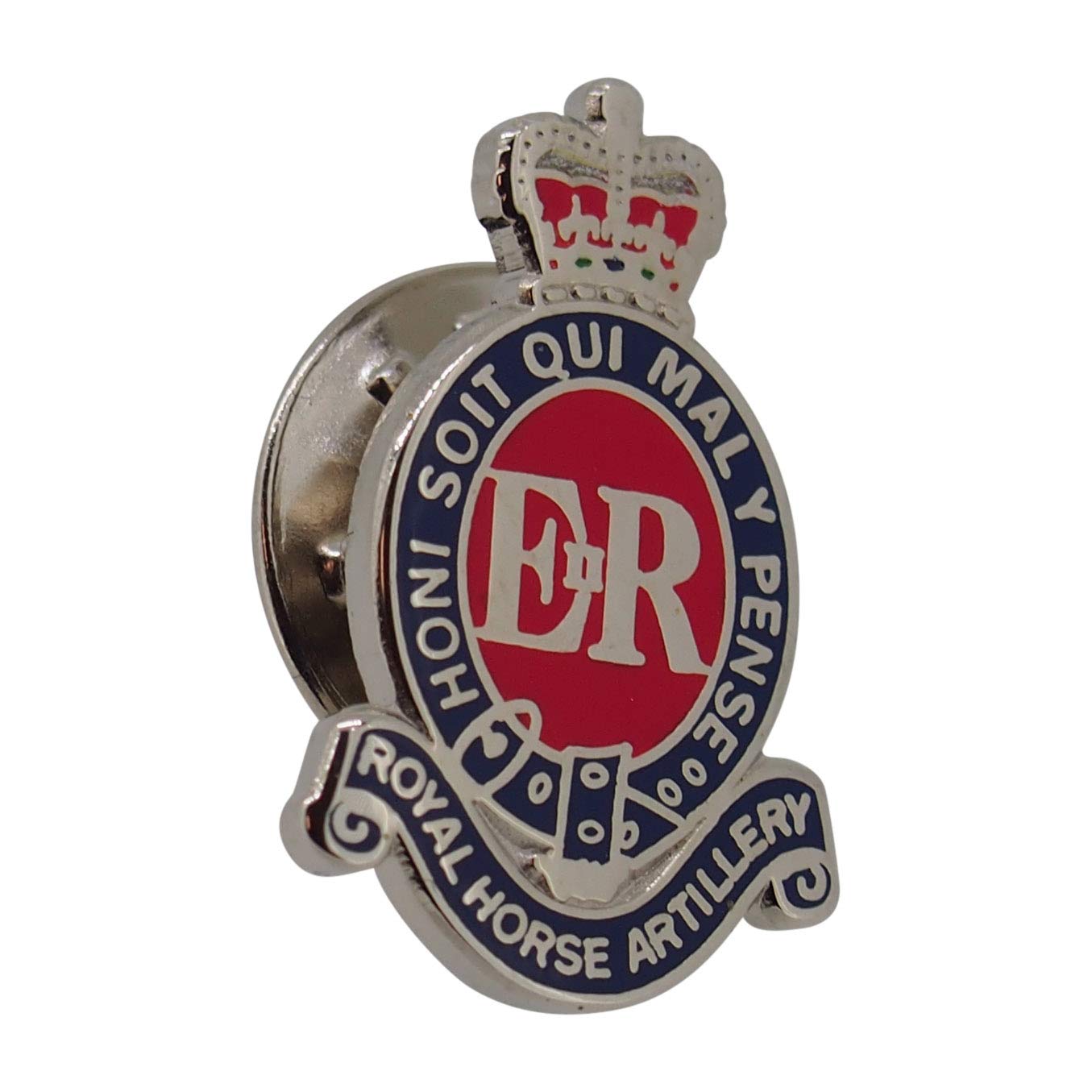 RHA Royal Horse Artillery Deluxe UK made Silver plated Classic veterans Lapel Pin Badge