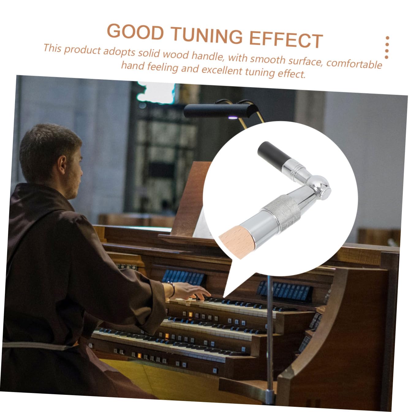 Llave de Afinación para Piano Diseño Ergonómico Herramienta Profesional Fácil de Operar y Material de Acero al Carbono para Accesorios de Piano