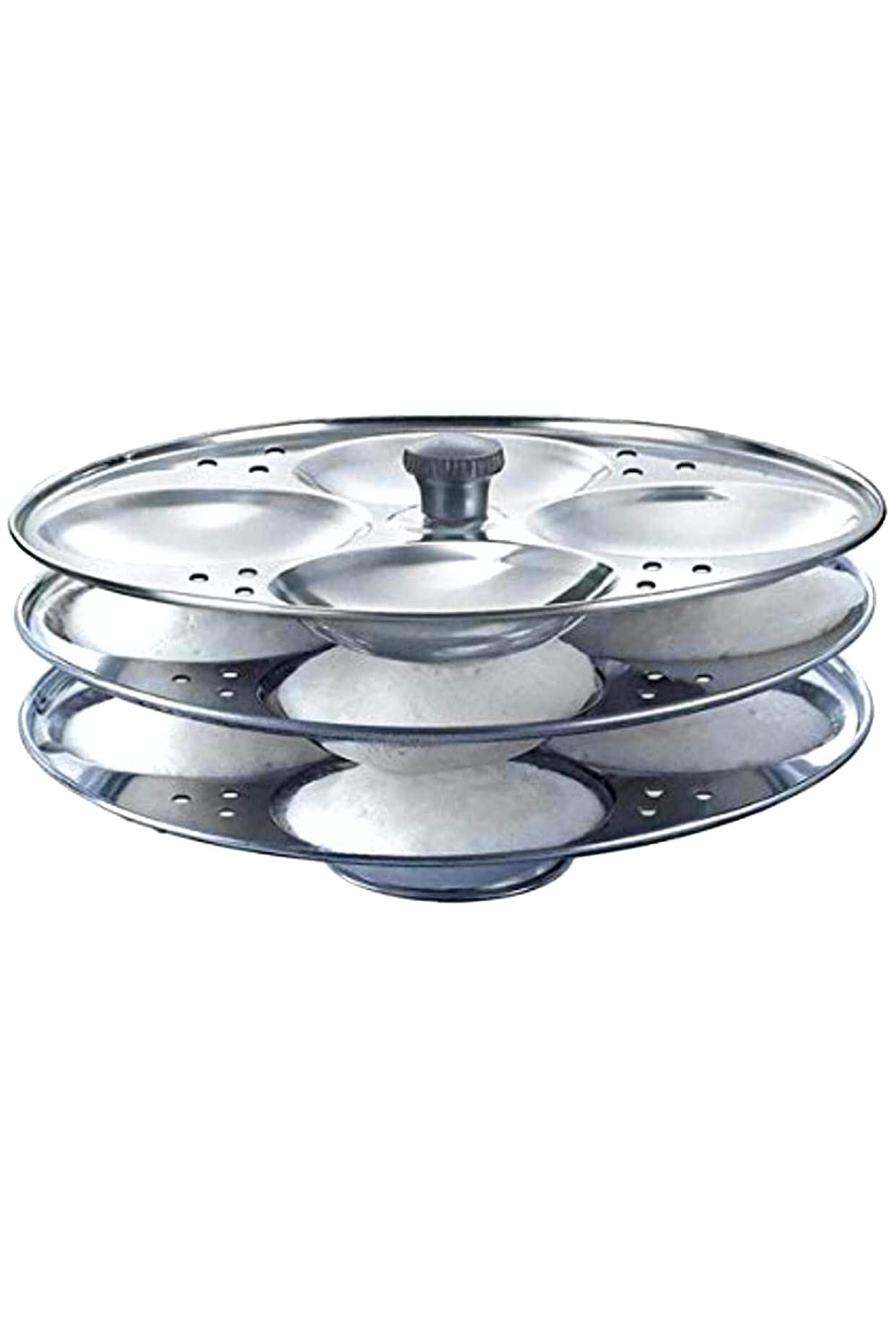 Shivansh Stainless Steel Idli Stand idli Making Potmaker Idli Sancha 3 Plate (12 idli)