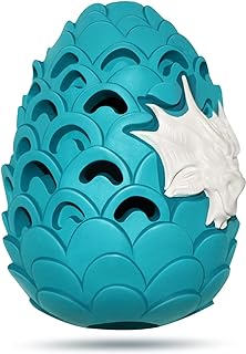 M.C.works Dragon Egg Dog Toy for Aggressive Chewers Large Breeds, Indestructible Dog Toys Tough Dog Toys for Medium Large Dogs, Puppy Toys 900 Lbs Pull Tension Blue