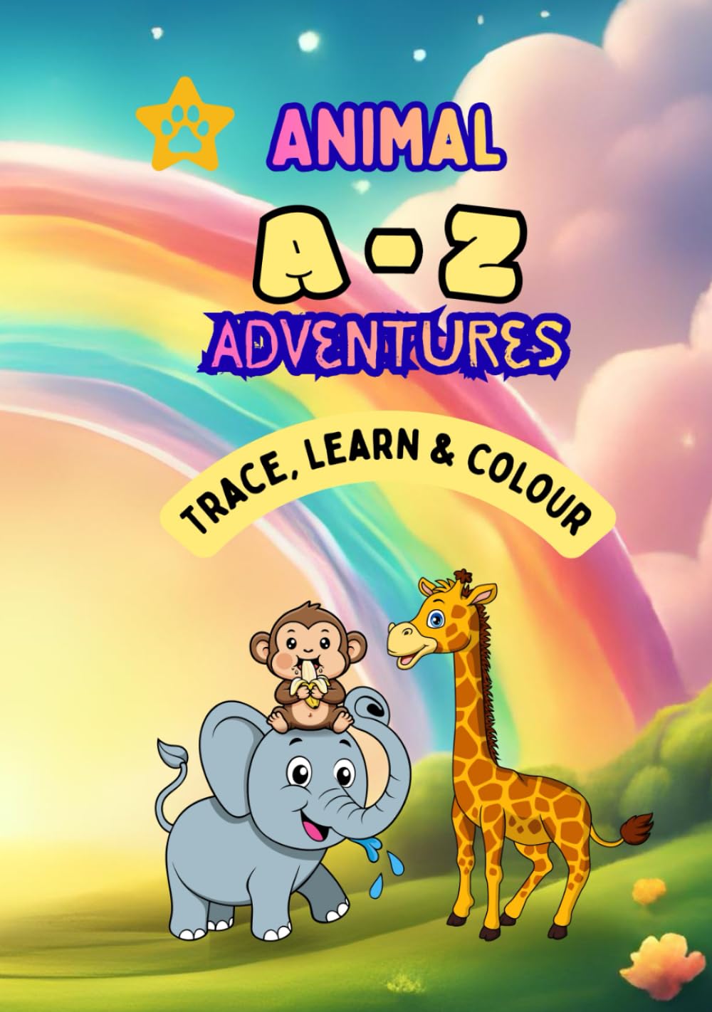 A–Z Animal Adventures: Trace, Learn & Colour!: Trace Uppercase & Lowercase Letters — Learn & Colour Too!
